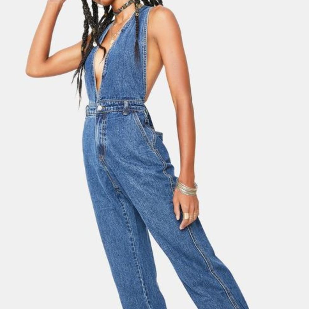SOLD Host pick ✨ Dolls Kill Denim Overall Jumpsuit  Size: 8